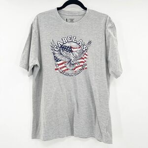 Cabelas Eagle Graphic T Shirt Women's Size L Heather Gray Short Sleeve Western